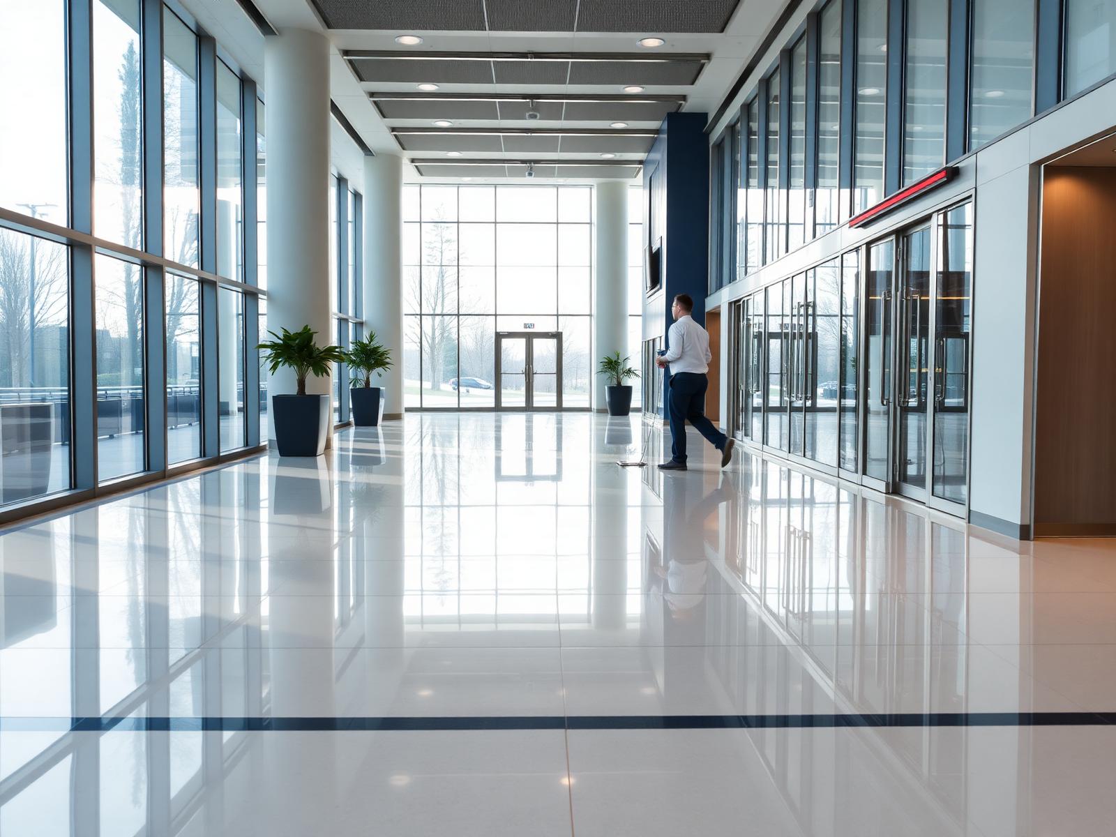 Immaculate modern office lobby